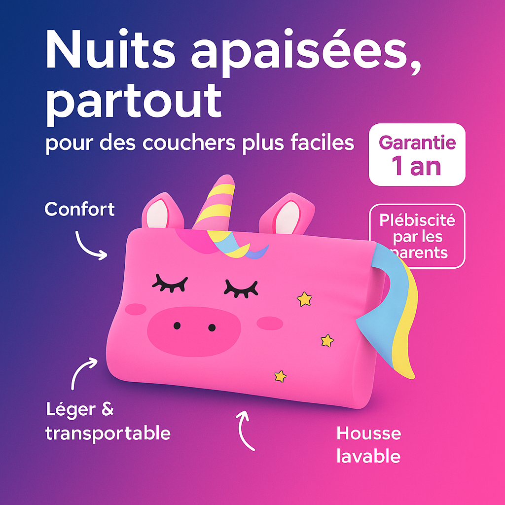 Oreiller  Somoreil – Apaise et rassure votre enfant la nuit ✨